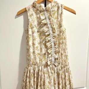 NWT Trish Scully Child dress Sz 10 Floral Ruffle sleeveless spring summer dress